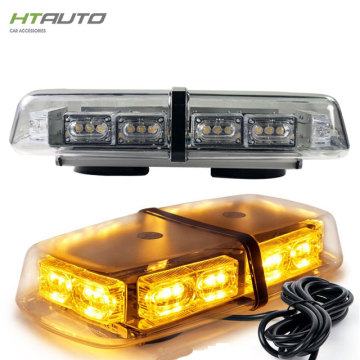 HTAUTO 12V LED Flash Light - Amber Red Blue Mini Light Bar for Emergency Vehicles