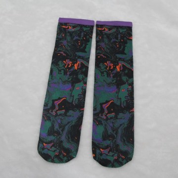 MSP-209 Magic steady thin breathable polyester printted socks
