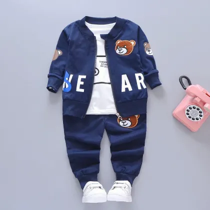 Spring Kids Boys 3 Piece Sets - Little Tracksuit Casual Clothes & Baby Boys Clothing Sets