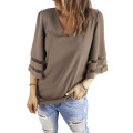 Women's Casual V Hals Top Shirt Tee