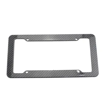 Carbon Fiber US Standard Custom Embossed Car License Plate Frame