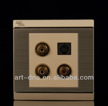 Wall switch AV & S socket