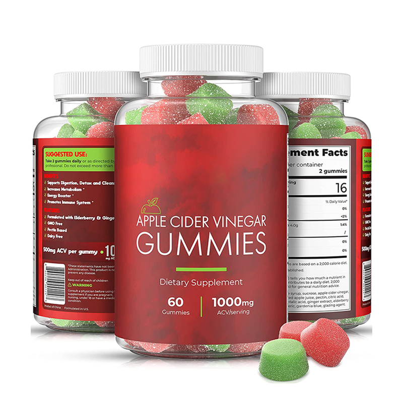 OEM/ODM Vegan Apple Flavor Weight Loss slimming Apple Cider Vinegar Gummies With Mother