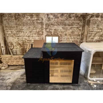 White Pine Outdoor Wooden Sauna Room