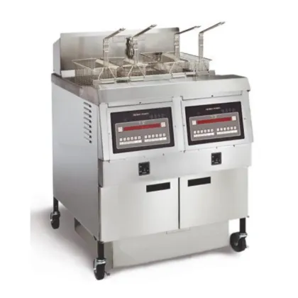 Hargreaves Double Electric Deep Fryer with Oil Pump by Frymaster: High-Quality Open Fryer for Restaurant and Commercial Use