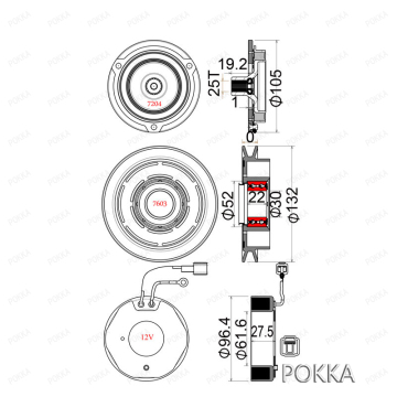 Pokka 1pk 12V Clutch del compressore d'aria per un compressore AC Toyota Land Cruiser AC