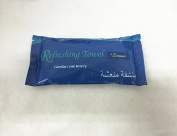 Sachet tunggal cetak menyegarkan handuk kapas basah
