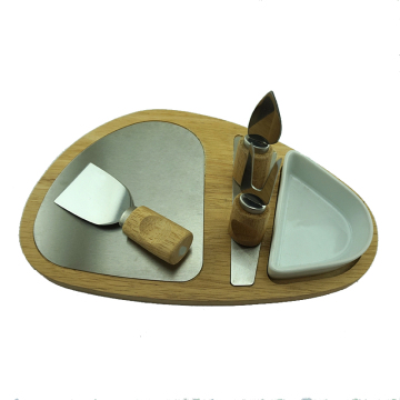 Set pisau memasak keju kayu 3 pcs kayu getah