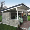 Caixa de gabion elegante para paredes e suporte de jardim