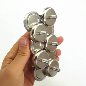 Custom Nickel Coated Neodymium Pot Magnets with Internal Screw Thread - Free Sample