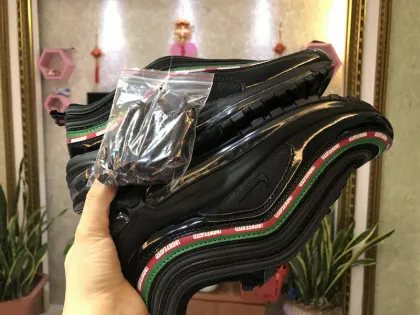 Undefeated x Air Max 97 in black shoes for men on sale