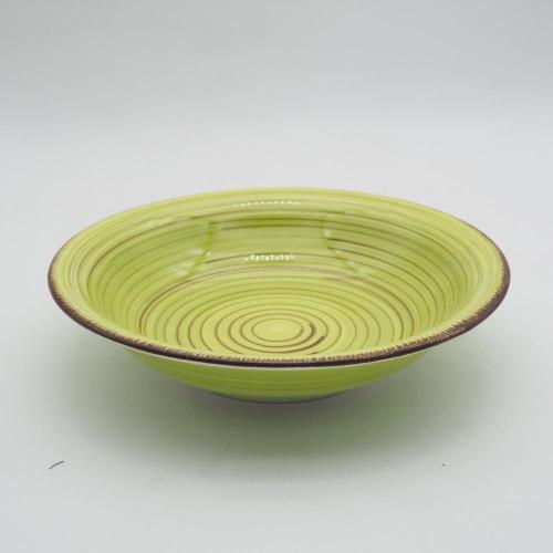 Neues Design handbemalte Keramik-Geschirr Steinzeug grünes Geschirr Tabellengeschirr Set Set