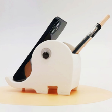 맞춤형 코끼리 모양 실리콘 연필 펜 케이스