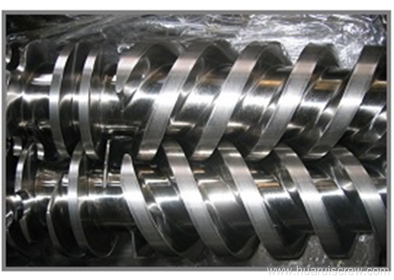 Bimetallic parallel twin screw for Magnetic powder