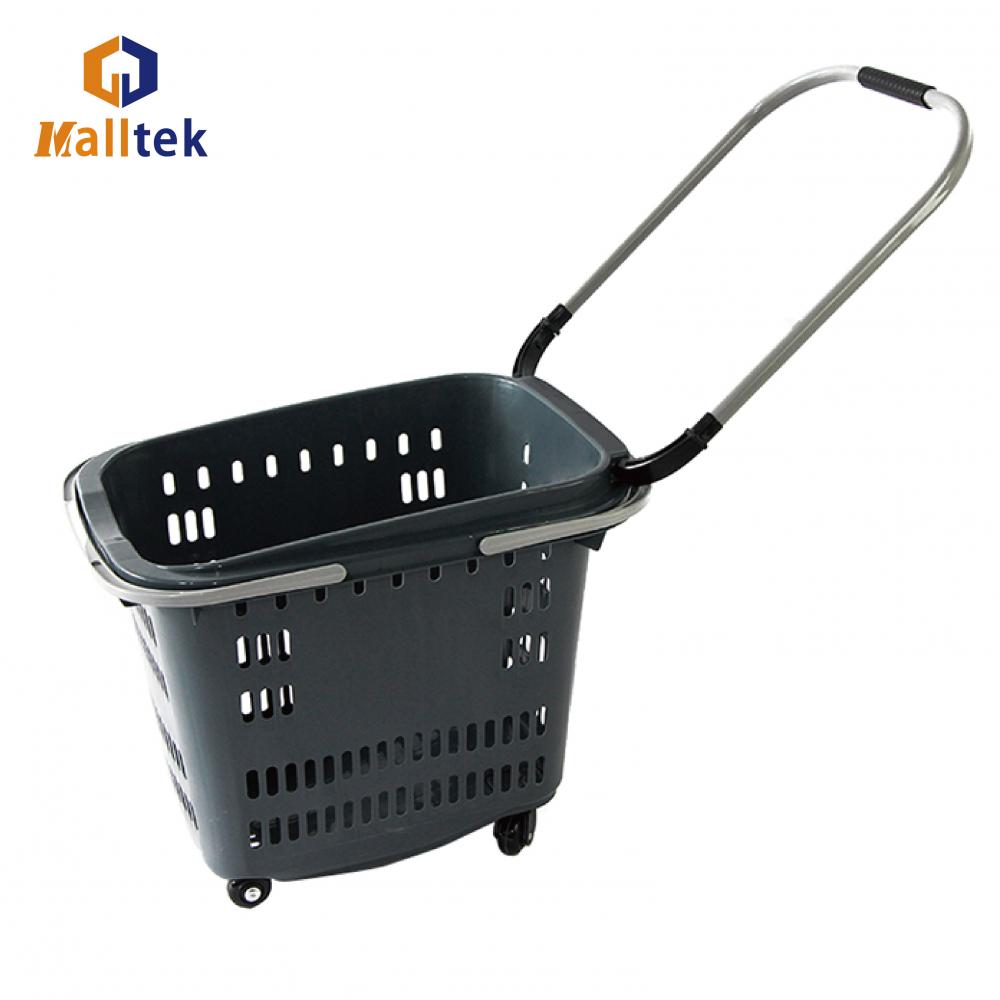 Multifunctional rolling plastic shopping basket Trolley