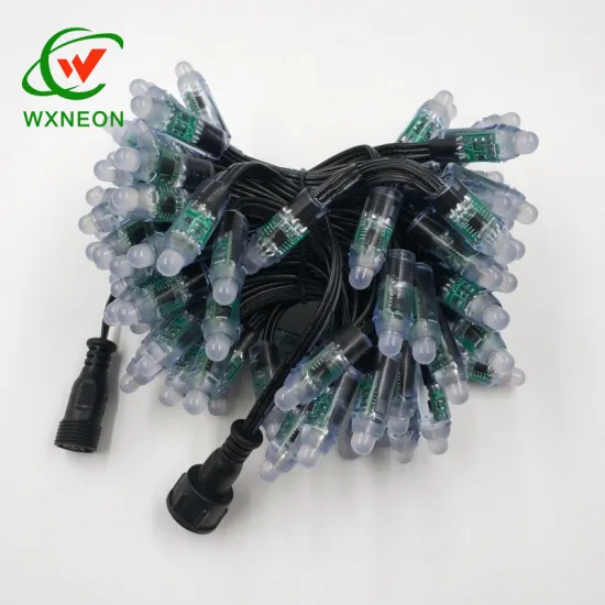 Black Wire WS2811 12mm 12V Waterproof Digital LED Pixel String Light - 50pcs