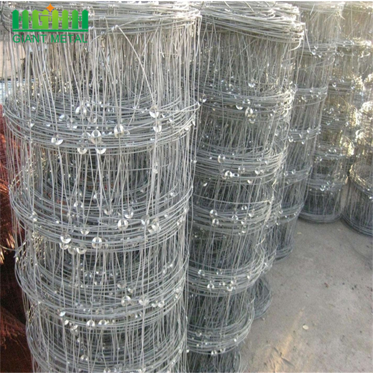 zinc coating fixed knot woven fence for goats