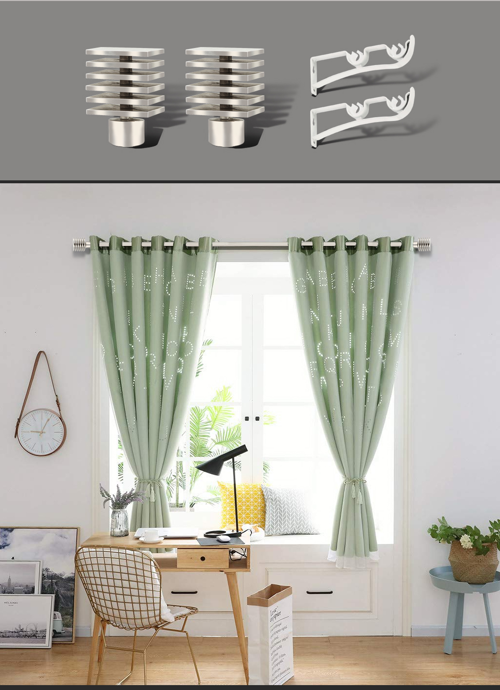 Simple Nordic wind Curtain Rods