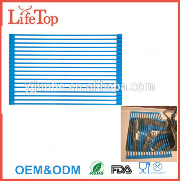 Over the Sink Multipurpose Roll-Up Dish Drying Rack