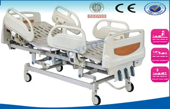 Home Nursing Bed , Intensive Care Bed With Abs Soft Joint And 3 Crank