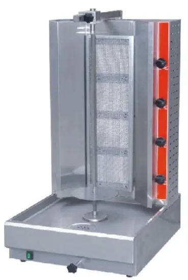 Gas shawarma, adjustable