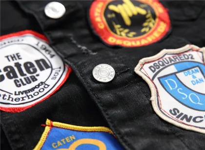 Characteristic Men's Denim Jacket with Patch