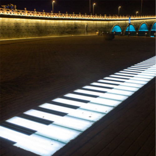 Utomhus LED interaktiva pianoljus