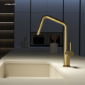 Pull Down Sprayer Contemporary Kitchen Sink Faucet high quality OEM Style Brass Single handle Hot and Cold basin tap