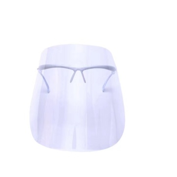 Transparent protective face mask with plastic shield