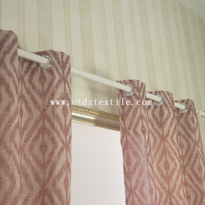 Lady diamond design jacquard curtain 6002