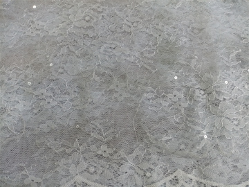 NYLON CHANTILLY LACE SEQUINS PD FOR HIGH QUALITY WOMEN' DRESS FABRIC