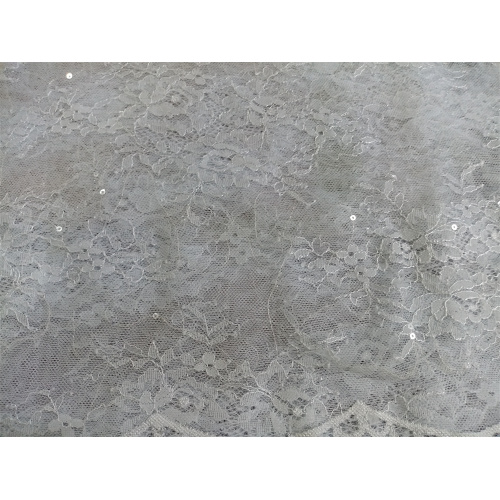 NYLON CHANTILLY LACE SEQUINS PD FOR HIGH QUALITY WOMEN' DRESS FABRIC