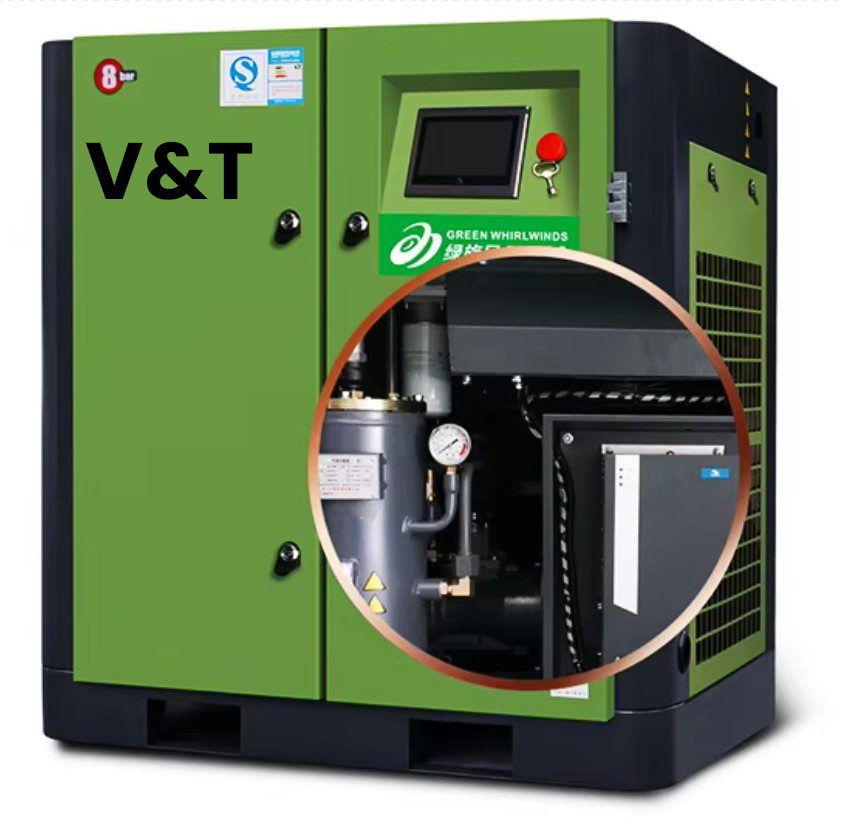Compressore dell'aria a vite magnetica permanente a singolo stadio da 37kW