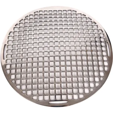 Korean Coal BBQ Grill Pan with Stainless Steel Round Grate and Roasting Rack