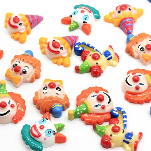 Αστείο Clown man Cute Resin Cabochon Flatback Beads For Toy Craft Ornaments Beads Desk Phone Phone Charms