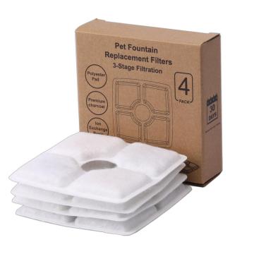 Pet Square Drinker Water Fountain Filter Activated Carbon