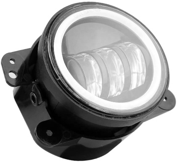 4 Inch Round LED Fog Lights 6000K 30W White Halo Ring DRL for Jeep Wrangler Grand Cherokee