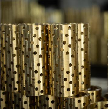 Oil-free bushings self-lubricating graphite plugs brass linear bearings
