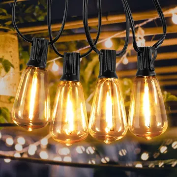24FT 25Bulb Solar-Powered ST38LED String Lights for Christmas Garden Decoration