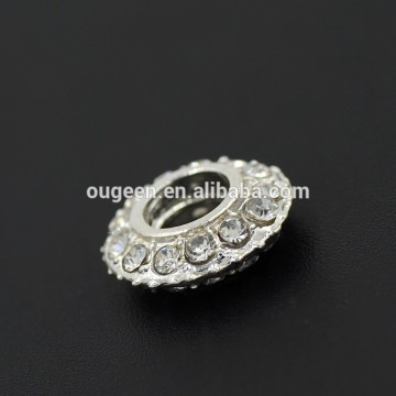13mm wheel of zinc alloy characteristic circle Double sided with stone big hole jewelry accessories