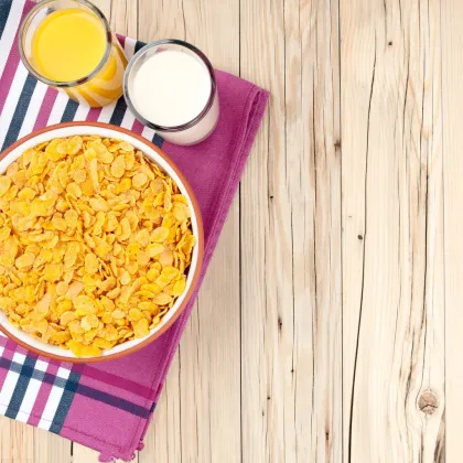 Crunch Puffed Breakfast Corn Cereal Flakes Making Machine