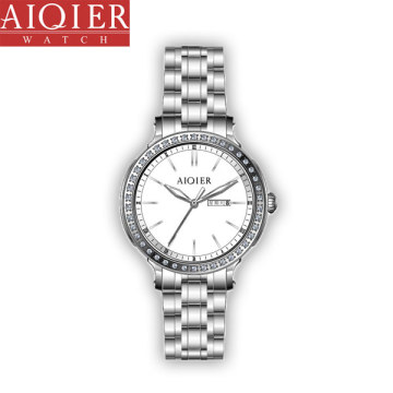 Montre automatique mécanique en acier inoxydable pour femme