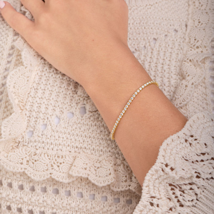 Gelang Berlian Makmal Penjepit Keselamatan Berganda 9K Mampan