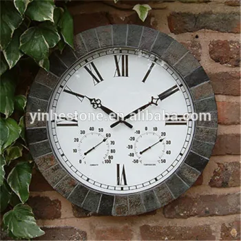 2016 home decorating quartz slate wall clock