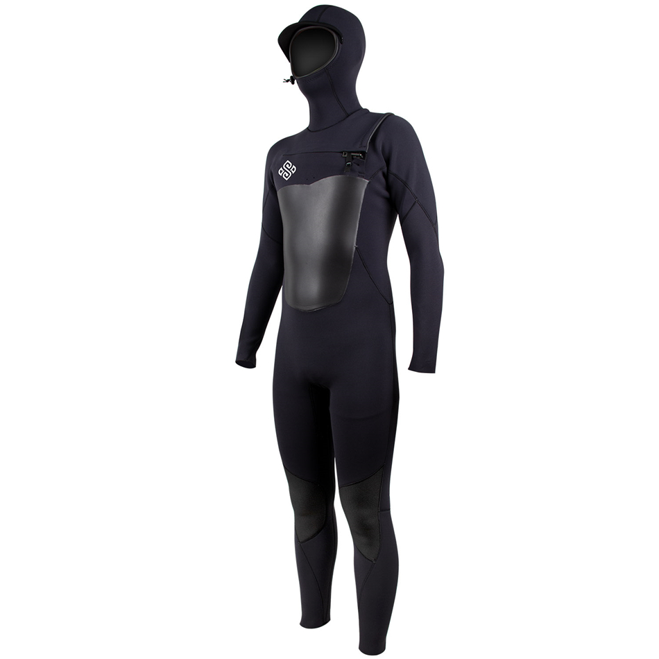 Seaskin 5/4mm hooded zip zip skin wetsuit