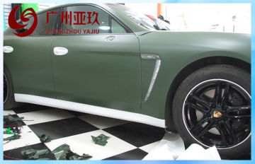 Pvc Matte Army Green Vinyl Wrap Waterproof For Automative , 0.12mm Thick
