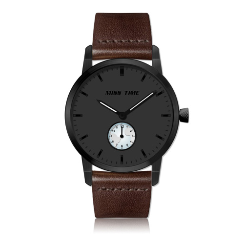 vintage water resistant stainless steel leather straps quartz watch