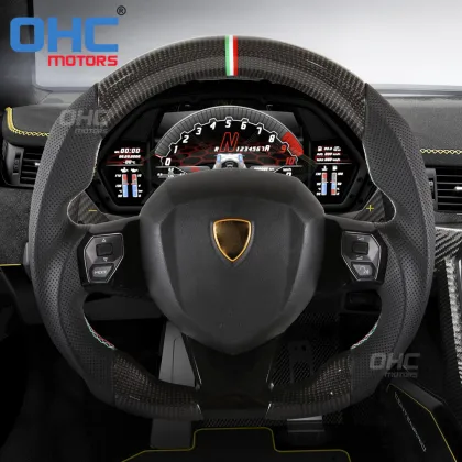 Carbon Fiber Steering Wheel for Lamborghini Aventador SVJ R LP740 Convertible