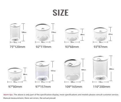 Aoyi 0.800 ML -200ML Transparent Easy Open PET Plastic Libby Tuna Pop Cans Maker for Food Canning