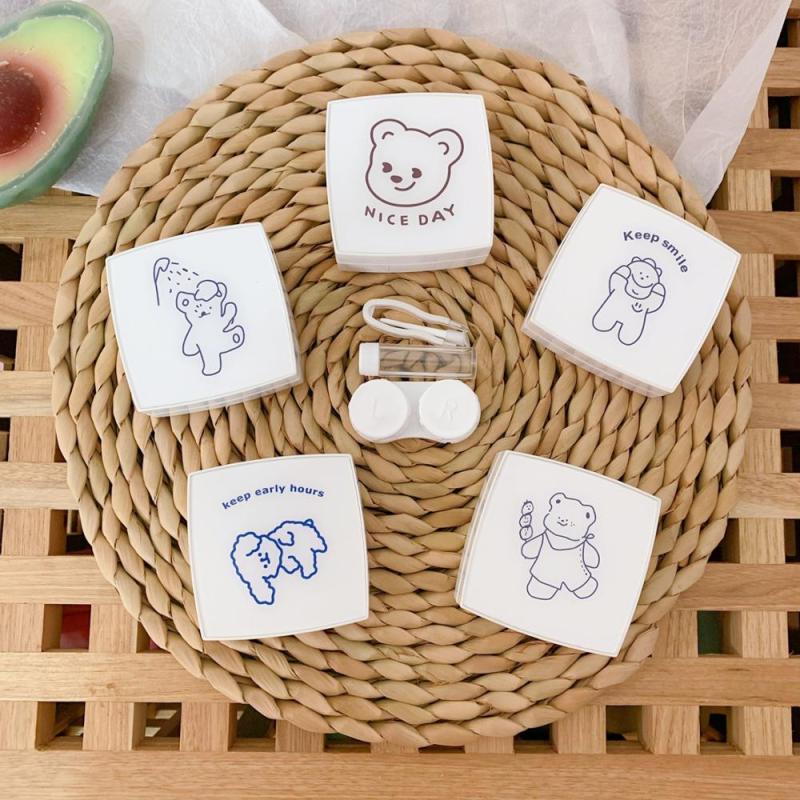 Contact Lens Case Eye Contact Lens Box Women Travel Contact Lenses Case Leakproof Container Lenses Box for Display Box